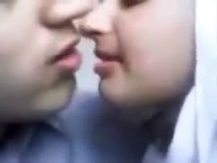Teaching my hijab-wearing Arab woman how to use her tongues to kiss